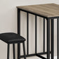 3 Pieces Dining Set, Counter Height, Rectangular, Small, Contemporary & Modern