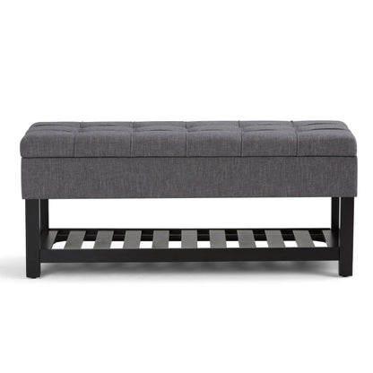 Saxon - Upholstered Transitional Storage Ottoman Bench