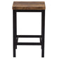 Thalor - Set of 2 - 24" Counter Height Stools with Extra Long 60.2" Brown Table and Footrest, Space-Saving Design