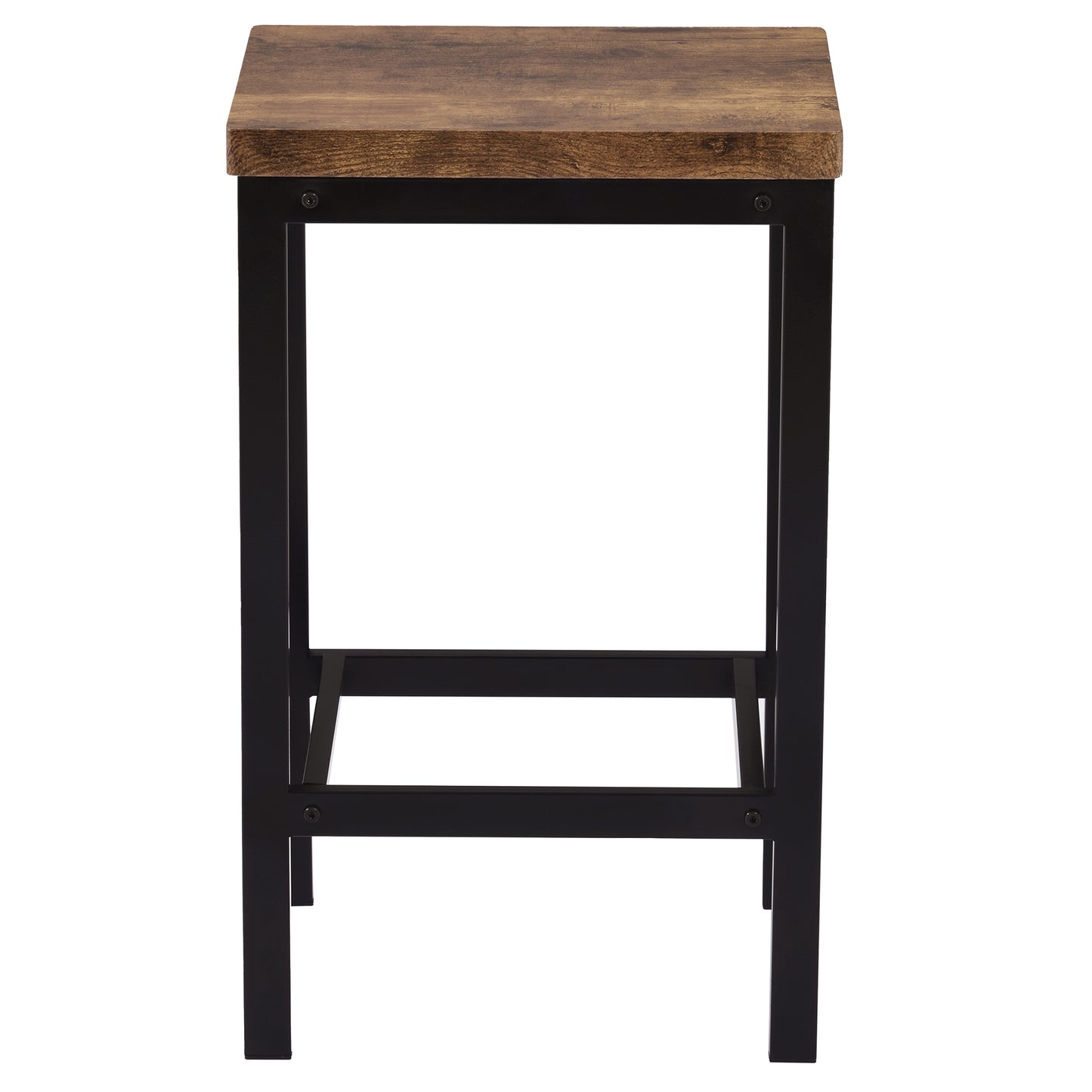 Thalor - Set of 2 - 24" Counter Height Stools with Extra Long 60.2" Brown Table and Footrest, Space-Saving Design