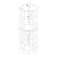 6 Shelf Corner Curio Display Cabinet With Lights, Mirrors And Adjustable Shelves (E26 Light Bulb Not Included)