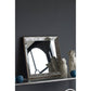 Antique Rectangle Mirror With Floral Accents, Mirrored Display Tray, Hanging Wall Mirror