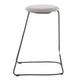 Hollander - Set of 2 - 24” Counter Stools with Black Steel Frame and Light Grey Upholstered Seats