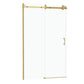 Modern Single Slide Shower Door, Tempered Glass, Stainless Steel Frame