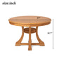 Extendable Round Dining Table, Adjustable Length, Construction With Space Saving Design - Natural Wood