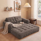 2 Seater Modular Corduroy Sofa With Chaise Lounge For Living Room