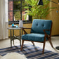 Lounge Chair With Tufted Upholstery And Solid Frame