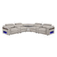 Nova - Sectional With Bluetooth Speaker, LED And Lifting Wine Cabinet