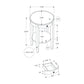 Accent Table, 2 Tier, Transitional - Espresso