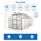 Polycarbonate house Raised Base And Anchor Aluminum Heavy Duty Walk-In houses For Outdoor Backyard In All Season