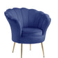 Angelina - Scalloped Back Barrel Accent Chair With Metal Legs