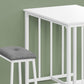 3 Pieces Dining Set, Counter Height, Rectangular, Small, Contemporary & Modern