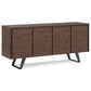 Lowry - Large 4 Door Sideboard Buffet - Distressed Charcoal Brown