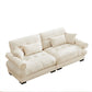 Modern Oversize Sofa With Cloud Like Comfort, Featuring Waist And Throw Pillows