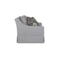 Loveseat With Skirt And Reversable Cushions And 2 Pillows - Light Gray