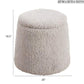 Elegant Round Storage Ottoman Upholstered