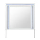 Adalid - Square Shaped Mirror With LED Lighting And Glittered Detailing - White