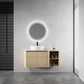 Mounted Bathroom Vanity With Art Sink, Storage Shelves, Soft Close Door