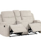 Galya - Motion Loveseat With Console - Light Gray