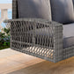 3 Person Large Patio Swing Bench With Cushions For Backyard