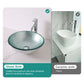 Artistic Tempered Glass Vessel Sink With Pop Up Drain