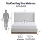 Hosford - Minimalist Upholstered Wingback Bed With Wood Base Platform