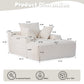 Oversized Chaise Lounge Chair Cozy Cloud Couch With 3 Throw Pillows And Wide Armrest