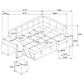 Atkinson - Sleeper Sectional Sofa With Lift Top Chaise - Gray