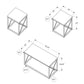 Table Set, Coffee, End, Side, Accent, Living Room, Contemporary, Modern (Set of 3) - White