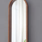 Decorative Rubber Frame Mirror With Elongated Oval Frame - Brown