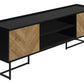 TV Stand, Console, Media Entertainment Center, Storage Cabinet, Modern - Black