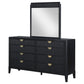 Ennis - 8 Drawer Dresser With Mirror - Black