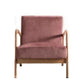 Classic Mid-Century Modern Accent Chairs, Open Framed Armchair With Cushioning