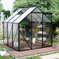 Polycarbonate house Raised Base And Anchor Aluminum Heavy Duty Walk-In houses For Outdoor Backyard In All Season