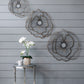 Metal Flowers Wall Decor, Transitional Wall Floral Sculpture For Foyer Porch Hallway Entrance (Set of 3) - Gold