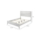 Modern Bed Frame With Wave Texture Headboard And Angled Legs