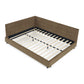 Storage Upholstered Tufted Bed Frame With Backrest And Armrests