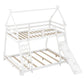 Georgiana - Twin Over Queen House Bunk Bed With Climbing Nets And Climbing Ramp