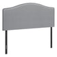 Queen Size, Bed Headboard Only, Upholstered, Transitional - Gray