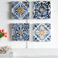Abstract, And Wall Decor Accents (Set of 4) - White / Blue