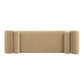 Mason - Arched Arm Bench With Bolster Pillows - Camel Brown Beige