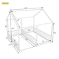 Metal Twin Size House Platform Beds 2 Shared Beds - Antique White