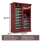 Wine Cooler With Dual Zone Temperature Control, Vacuum Insulated Door, LED Lighting, 158 Bottle Capacity - Cherry