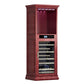 Single Zone Wine Cooler With Tempered Glass Door LED Lighting, 56 Bottle Capacity, Touch Screen Control - Cherry