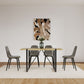 Modern Accent Dining Chairs Upholstered Seat, Metal Legs (Set of 4)