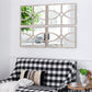 Rectangular Wooden Wall Mirror With Antique Frame, Vertical Or Horizontal Home Decor For Living Room (Set of 2)