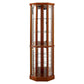 6 Shelf Lighted Corner Curio Cabinet With Adjustable Tempered Glass Shelves And Mirror Back (E26 Light Bulb Not Included)