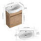 Modern Bathroom Vanity With Ceramic Basin, Wall Mounted Floating Sink Combo, Storage Cabinet