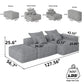 Modern Oversized, Modular Sectional Sofa With Pillows