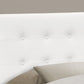 Full Size Headboard Only Upholstered Leather Look - White